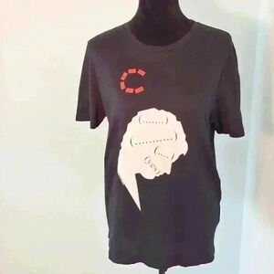 𝅺raf SIMONS Black Print T-Shirt Medium